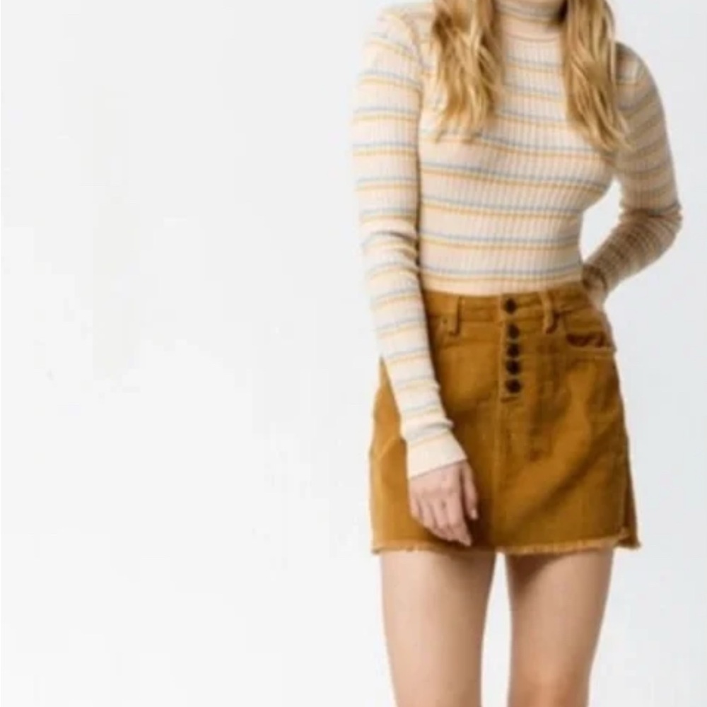 Indigo Rein Rust Corduroy Fall Mini Skirt Girls Size 8 EUC | Preppy School Style